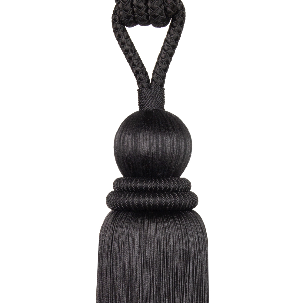 Кисть подхват для штор 1237F-A8300 Mirtex Premium (BLACK) черный (L70/27см)