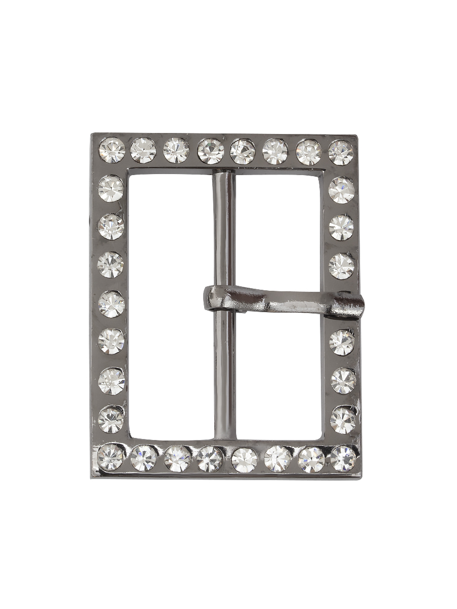 Пряжка металлическая со стразами