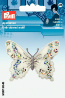 Аппликация 926423 Prym Бабочка с паетками, серебристый