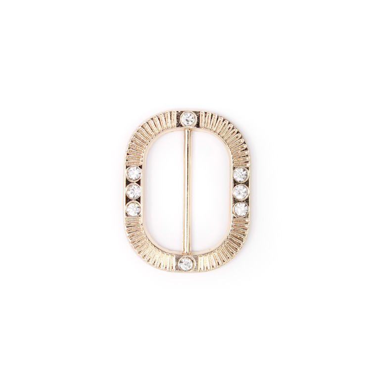 Пряжка металлическая со стразами