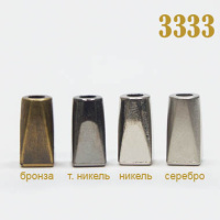 Концевик наконечник для шнура 4 мм пластиковый 3333 серебро
