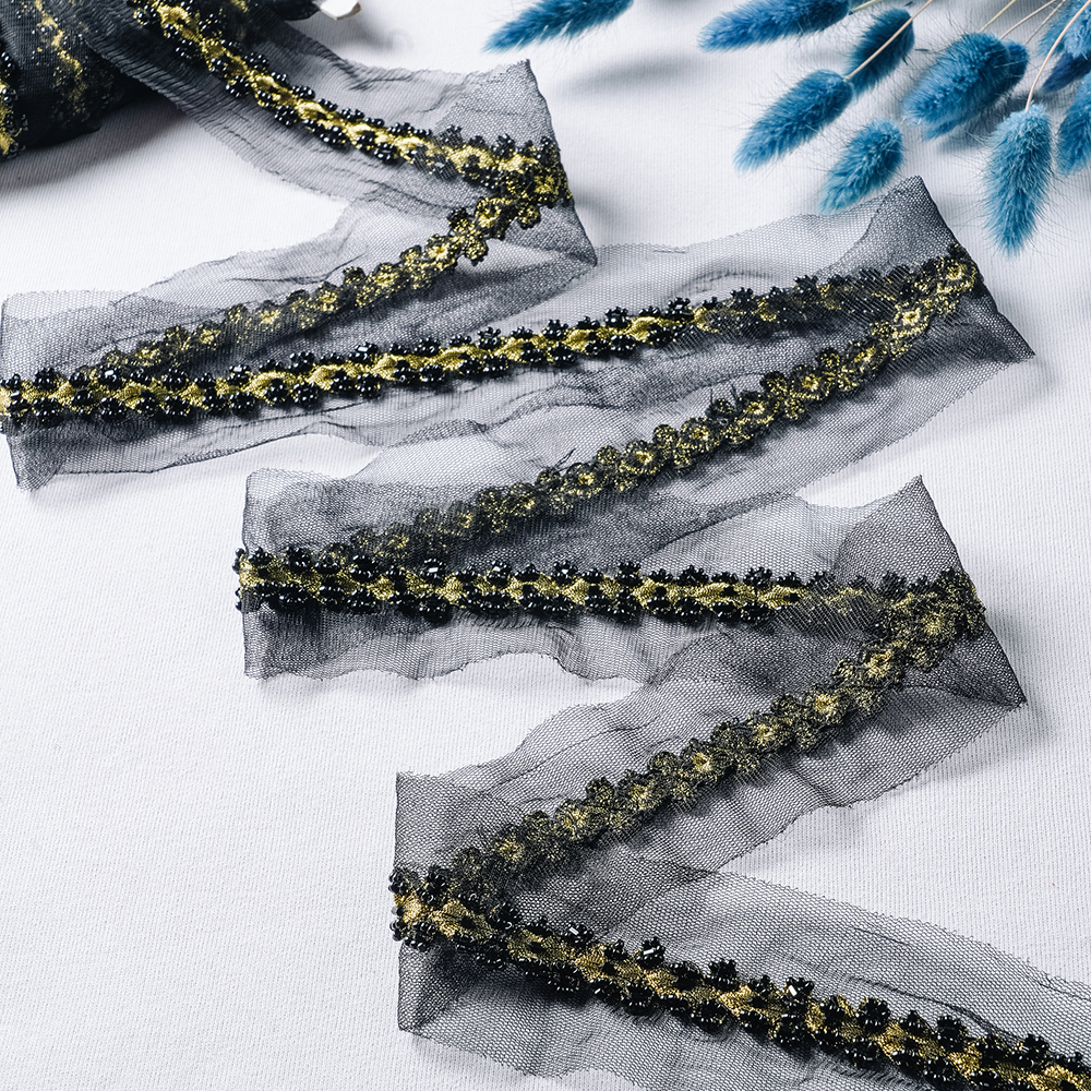 Тесьма с бисером и стеклярусом