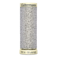 Нитки Gutermann Metallic Effect №90 50м цвет 41, серебристый