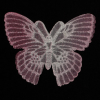 Аппликация пришивная "Бабочка" 12-RC02 малиновая