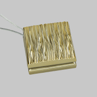 Магнит для штор на тросе "Кора дерева" 248MG - золото глянец квадрат (47*47мм)