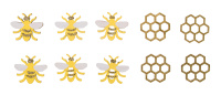 Набор декоративных элементов "пчелы" Rayher 46472000 (10 шт)