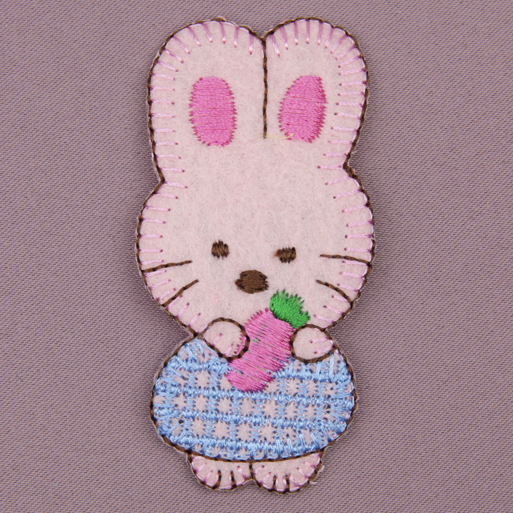 Аппликация клеевая Заяц 283a розовый