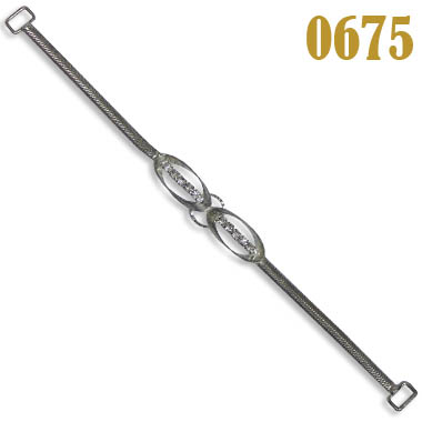 Пряжка металлическая со стразами