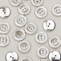 Пластиковая пуговица C833 28L размер (17,78 мм) никель