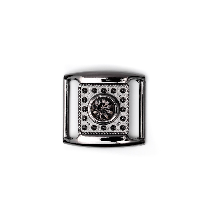 Пряжка металлическая со стразами