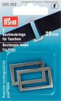 Прямоугольные кольца для сумок 555302 Prym 25 мм цвет состаренного серебра
