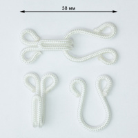 Крючки для брюк и юбок в оплетке 1251-L белый