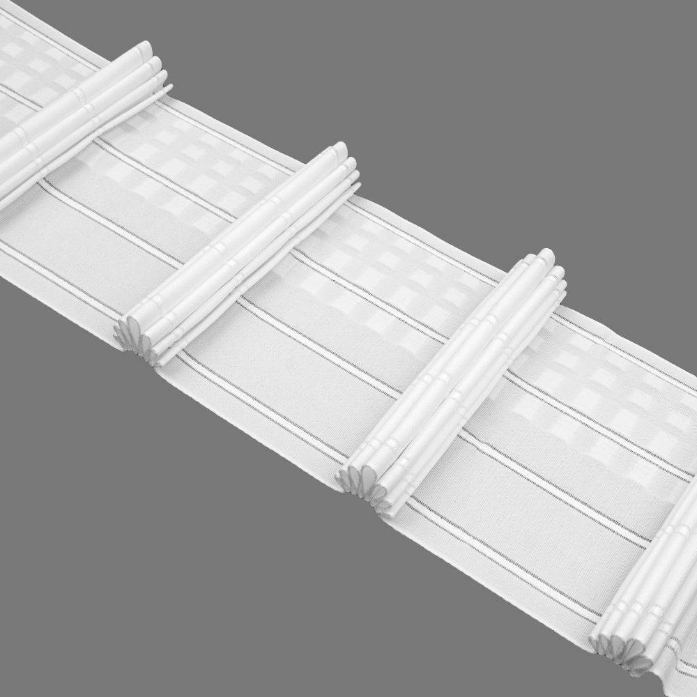 Шторная лента Пучки 4085P (1:3) Oz-is Premium тканая 15 см (4 кармана, корд-4 шнура)