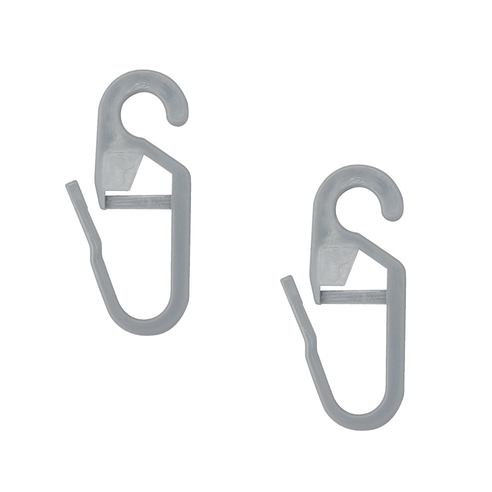 Крючок-крючок MirTex для кольца пластиковый 259 серый №3  ("Граль")