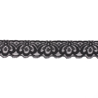 Кружево эластичное 1368 черный, 2.7 см