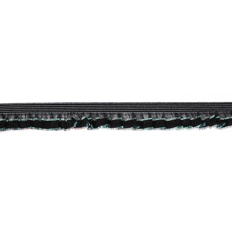 Тесьма-оборка на резинке 807/17 черный