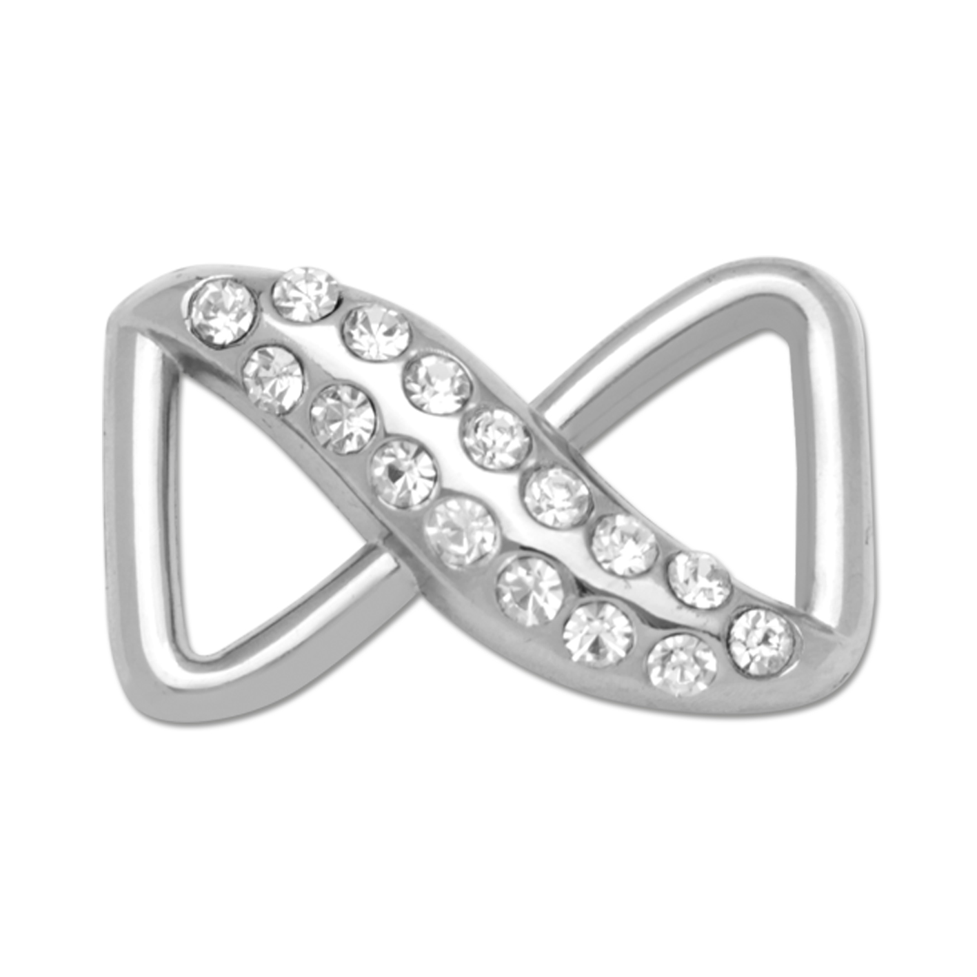 Пряжка металлическая со стразами