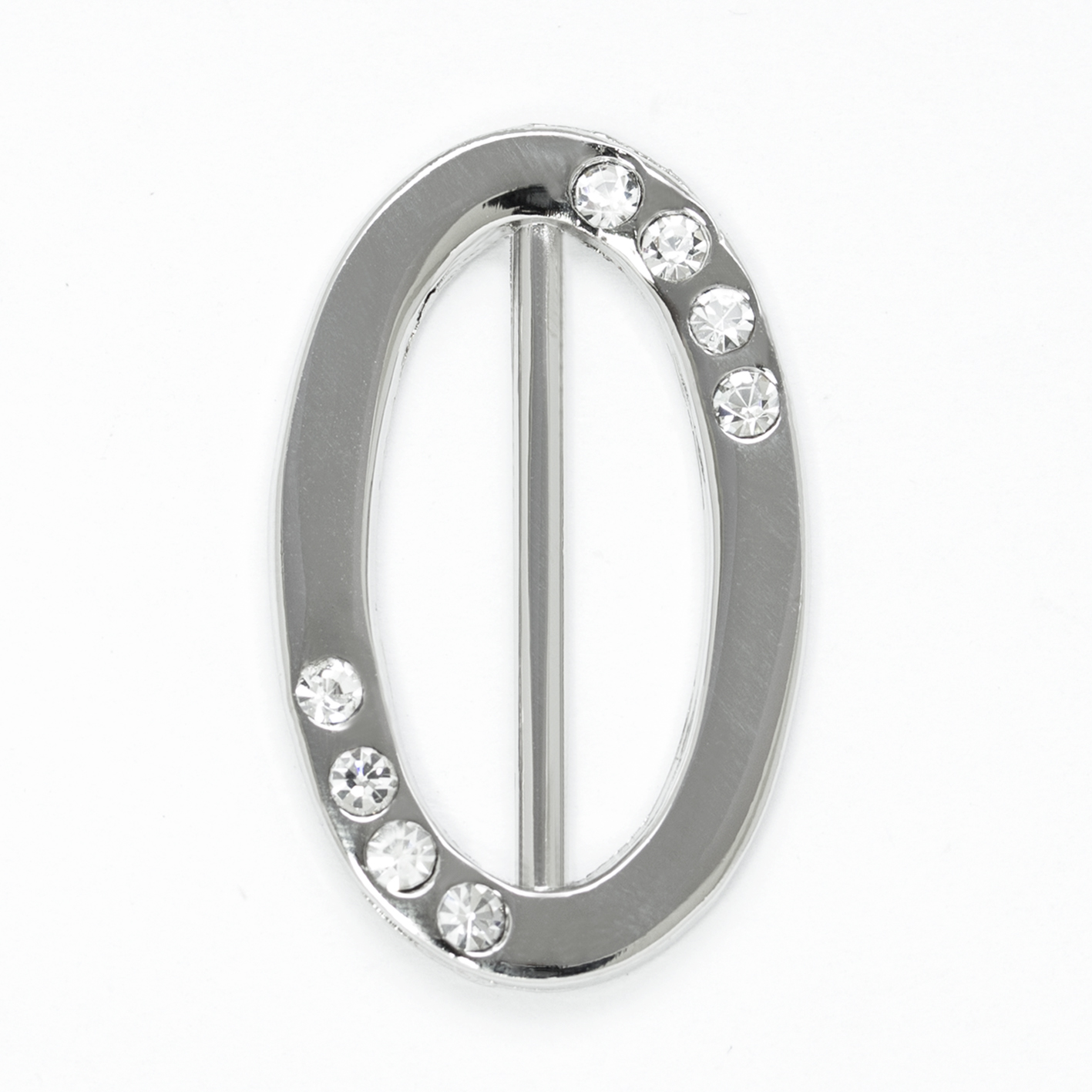 Пряжка металлическая со стразами