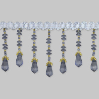 Бахрома для штор из стекляруса, бус и жемчуга Бахрома для штор из стекляруса, бус и жемчуга