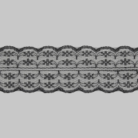 Кружево капроновое 270-2A черный, 4 см