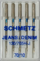 Иглы для джинсы №70 Schmetz 130/705H-J (5 шт)