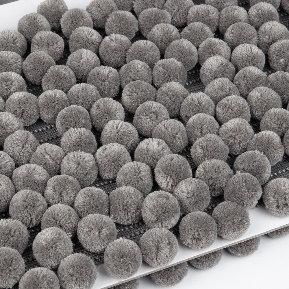 Бахрома с помпонами, из коллекции "Pompon" YMQ-3 серый (L4см/D2,5см/между шариками 6см)