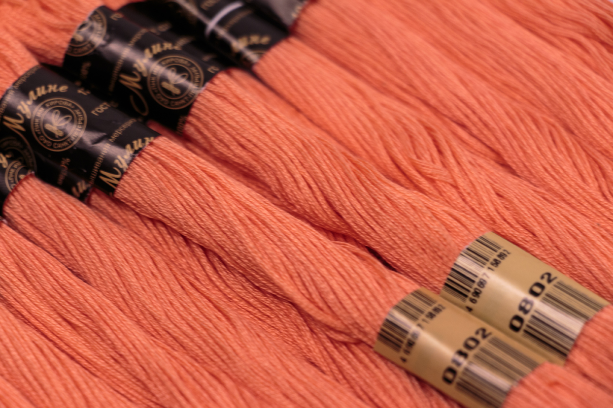 Нить для вышивания МУЛИНЕ, 10 м, 2,23 г, цвет 0802