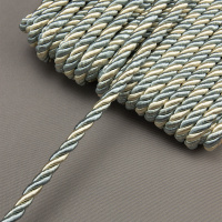 Шнур шторный SH1221-12 светло-бирюзовый/светло-бежевый (Nile Blue 15-5210)