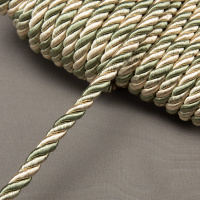 Шнур витой SH007 бежевый/оливковый