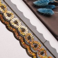 Тесьма с пайетками