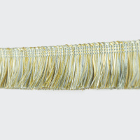 Бахрома "Травка" A1209-2 бирюза/золото (4,3 см)