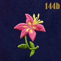 Аппликация клеевая 144b Колокольчик стебель розовый