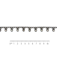 Тесьма со стразами на нитке 570-AC черный