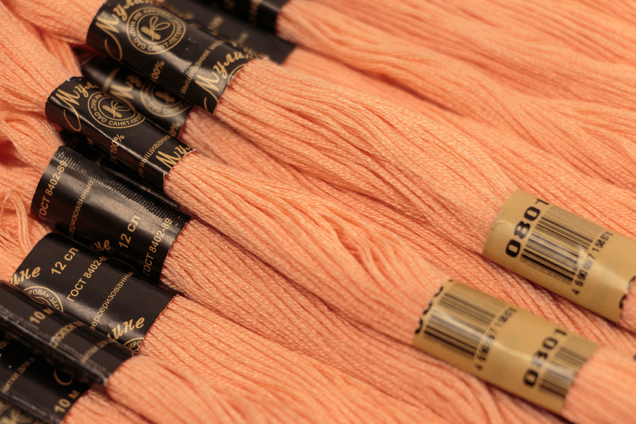 Нить для вышивания МУЛИНЕ, 10 м, 2,23 г, цвет 0801