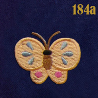 Аппликация клеевая малая "Бабочка" 184a оранжевая