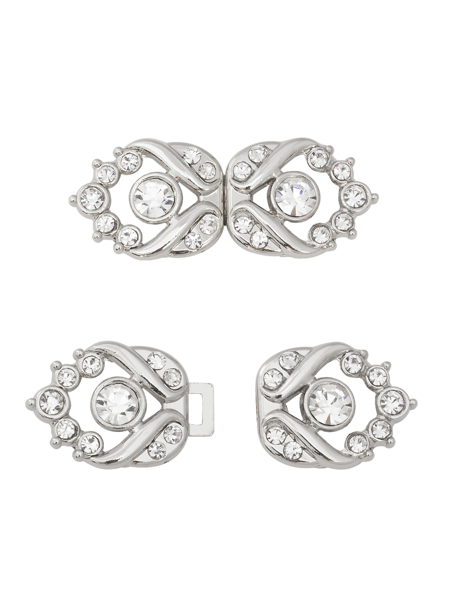 Металлическая застежка со стразами