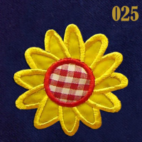 Аппликация клеевая желтый цветок 025