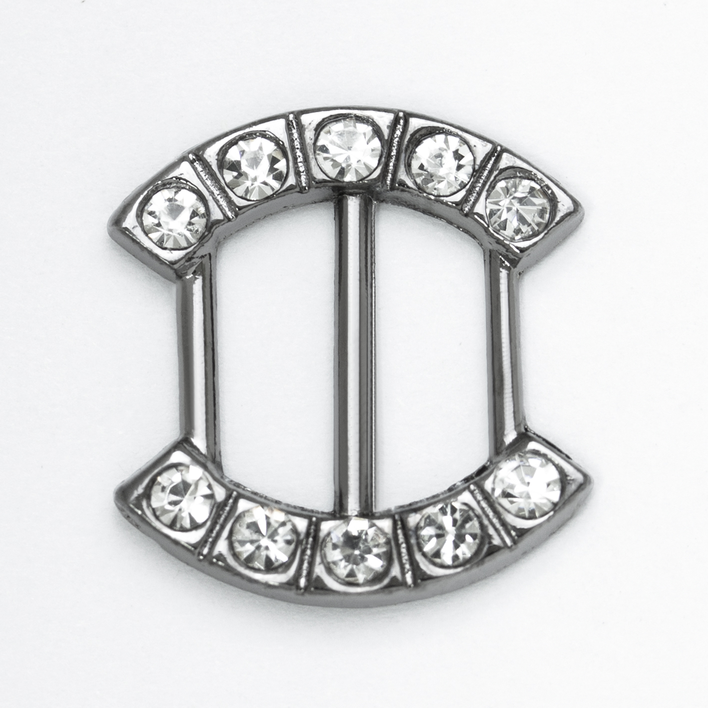 Пряжка металлическая со стразами