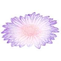Аппликация пришивная "Цветок" 2-RH705 фиолетовый