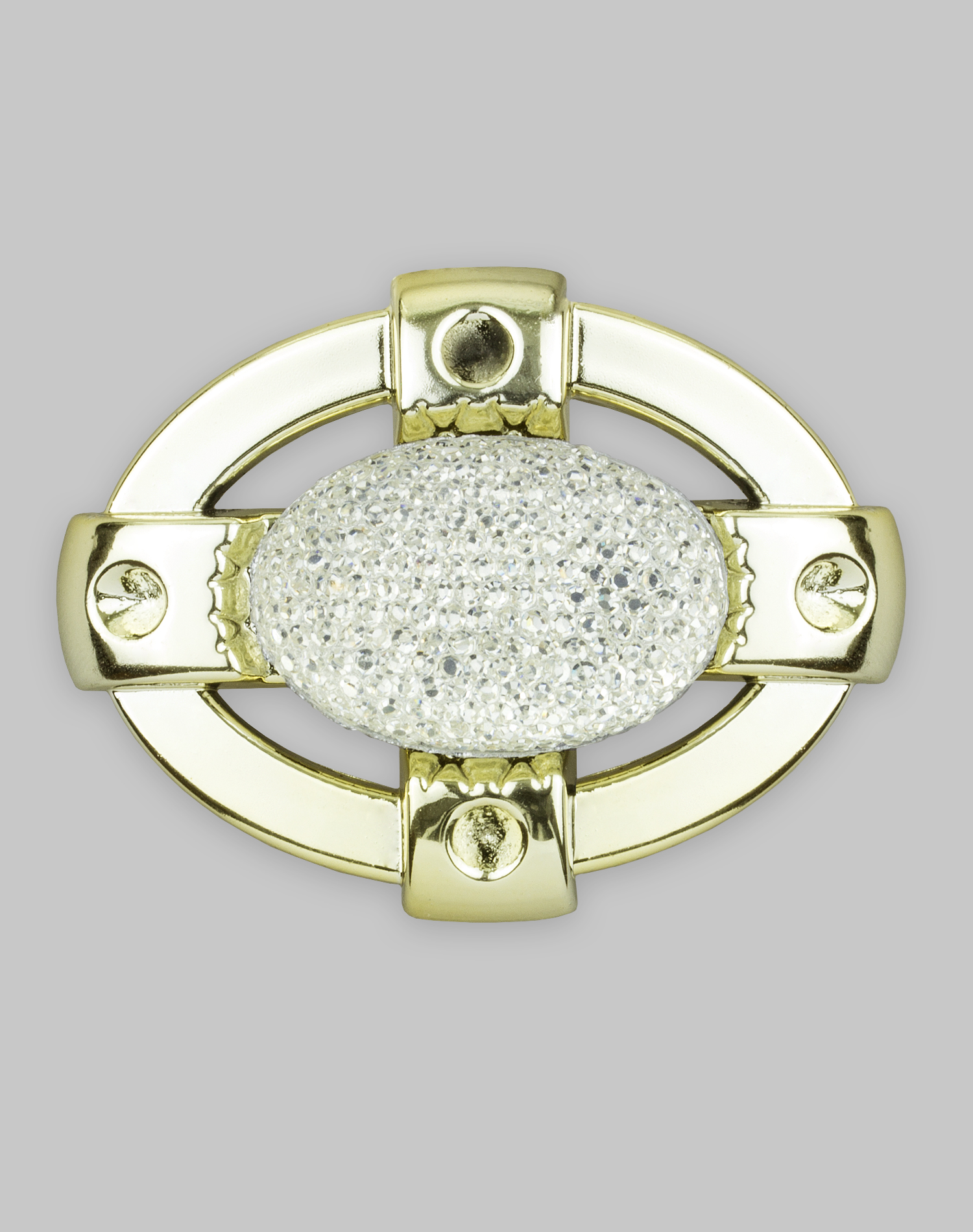 Пряжка пластик со стразами A490 русское золото