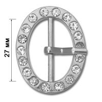 Пряжка металлическая со стразами