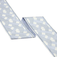 Текстильный бордюр CH9013-2 Mirtex светло-голубой "Moire" Коллекция №3, ширина 9 см