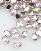 Стразы капля пришивные в металлической оправе Стразы капля пришивные в металлической оправе