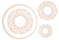 Деревянные заготовки для творчества  Основа для ловца снов "диски в стиле модерн и кольцо" Rayher 62822000 (4 шт)