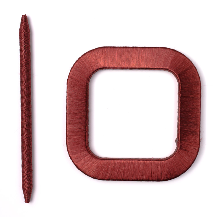 Заколка для штор "квадрат" малый атлас/дерево FLXY001-4 бордо