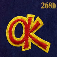 Аппликация клеевая "OK" 268b желтый/красный
