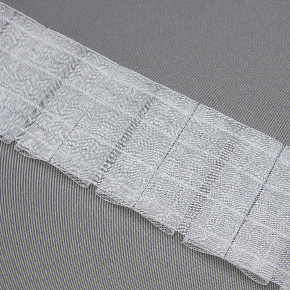 Шторная лента многокарманная 4468MP/Soft (1:3) Oz-is Premium прозрачная 10 см/50 м, Бантовая складка