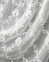 Льняные ткани для штор с вышивкой