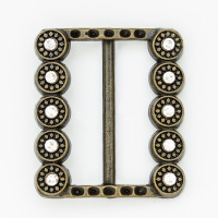 Пряжка металлическая со стразами