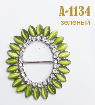 Пряжка металлическая со стразами